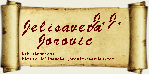 Jelisaveta Jorović vizit kartica
